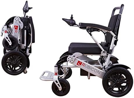Rubicon DX08 Electric Wheelchairs for Adults - All Terrain Foldable Electric Wheelchair - Portable Long Range Motorized Wheelchair - Silla de Ruedas Electrica
