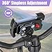 TXV Motorcycle Phone Mount Holder - Upgrade Vibration Dampener - 360° Rotatable Bicycle Phone Holder, Bike Scooter Handlebar Phone Clip for 5.1