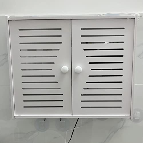 Étagère murale pour routeur WiFi – Organisateur de câbles réglable pour le rangement de décodeurs, idéal pour la maison et le bureau