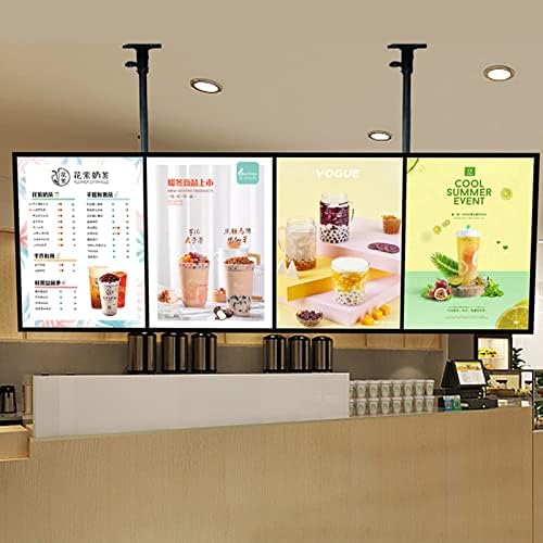 Caja de luz LED delgada de 50 x 40 cm, tablero de menú montado en la pared para restaurantes y cafeterías con retroiluminación AP E Display Sign llamativo cartel publicitario