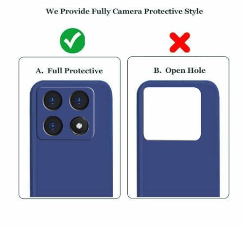 Image of A rtistque Liquid Silicone Back Cover Case for Poco X6 Pro 5G Shockproof TPU Soft Flexible with Camera Protection - Blue