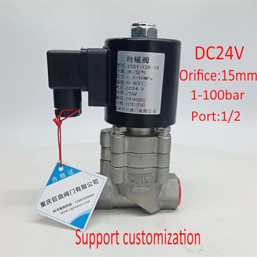 Vanne solénoïde inox 304 DN15 de haute précision pour fluides