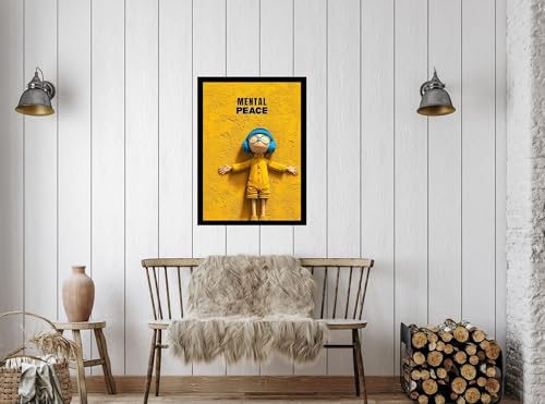 Image of MIRA MEST Mental Health Wall Decor - inchMental Peace inch Motivational Poster Frame | Aesthetic Modern Wall Art for Bedroom, Living Room, Office & Study Room