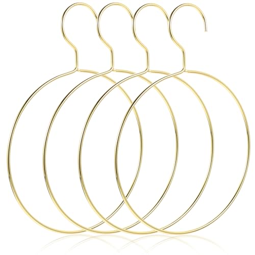 Cabilock 4stücke Teiliges Runder Schal Und Krawattenhalter Multifunktionale Aufbewahrungslösung Für Schals Gürtel Und Tücher Im Kleiderschrank Und Elegant Gold