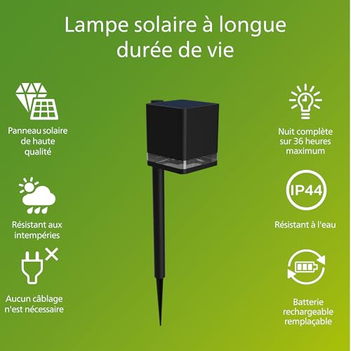 Lampadaire extérieur solaire Virona LED 2700 K 200 lm détecteur jour et mouvement - vue 3