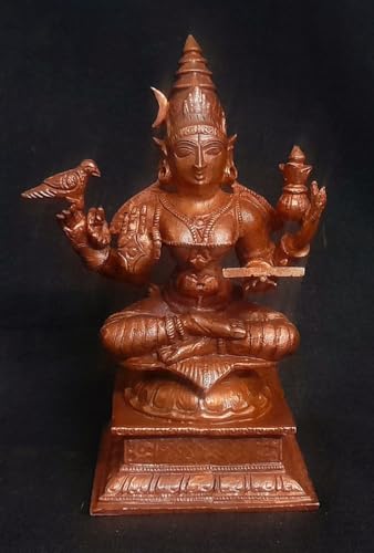 Image of Copper Goddess Sardhambal Idol 4.0 in | 417g