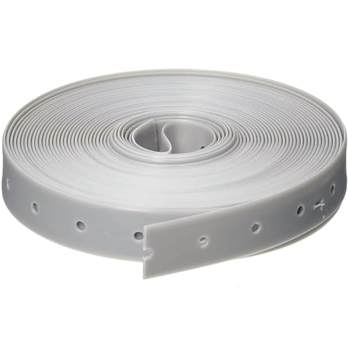 HUVOTOSI US Heavy-Duty Plastic Hanger Strap for Pipes & Ducts - 3/4 Inch x 50ft Roll - Versatile, Strong Support Strap for HVAC & Plumbing Needs. (Grey)