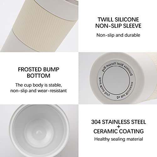 XKUN Taza de Viaje Taza De Café Tazas Portátil Taza De Viaje Taza Térmica Termos Tazas De Té Tazas De Agua Botella De… - Imagen 4