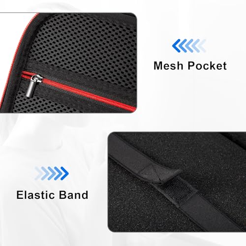 Image of Hard Case for Smart Nebulizer,Portable Nebulizer Bag,Desktop Inhaler Nebulizer for Home Travel Use,Medical Case for Inhaler Spacer, Masks, Asthma Accessories Medicine Storage Bag, Red