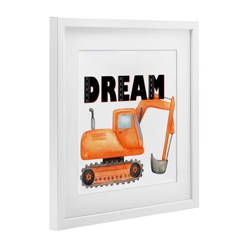 Impression encadrée pelleteuse orange Stupell Industries 33 x 13 cm
