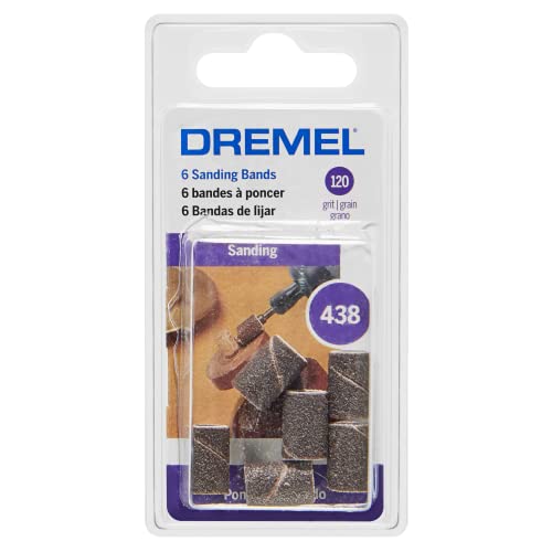 Image of Dremel 438 120-Grit Sanding Bands, 1 /4-Inch, 12 Pack