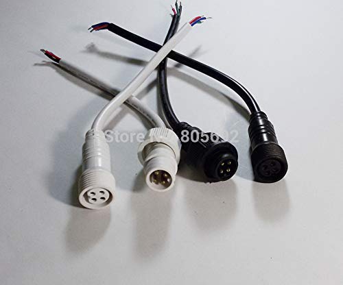 Gimax 4 Pin Jack Male Female 0.5mm Waterproof Cable Lead LED Strip Water Resistant Wire Line Connector Adapter- 200Sets/Lot