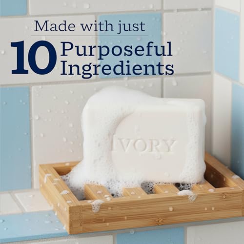 Image of Ivory Gentle Bar Soap, Designed for Whole Family, 99.44% Pure Formula, Plant-Based Cleanser, Made Without Heavy Perfumes, Parabens & Phthalates, For All Skin Types, Original Scent, 3.17 oz (3 Count)