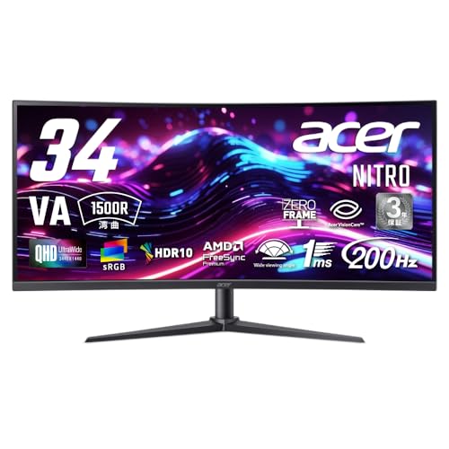 Acer NITRO XZ340CURX0bmiiphx [34インチ ブラック]
