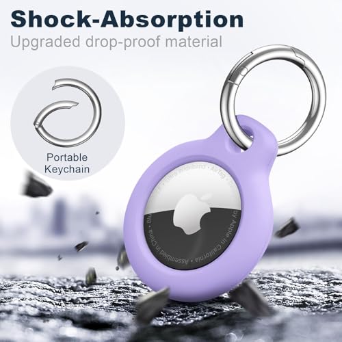 MOLOSLEEVE Capa com suporte de airtag com chaveiro, chaveiro anti-arranhões para Apple Air Tags, ace