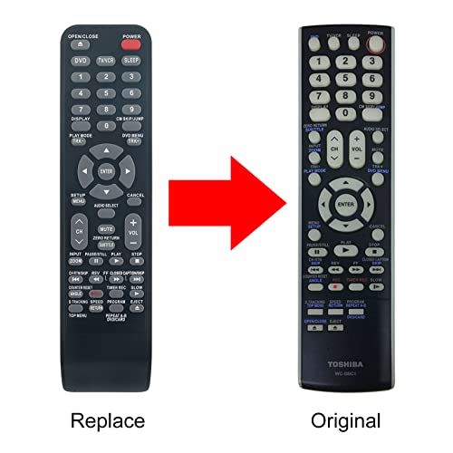 Télécommande Allimity WC-SBC1 de remplacement pour boîtier vidéo Toshiba - 7