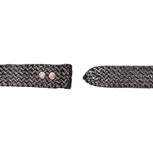 Hand Braided Kangaroo Leather Belt - Rodeo - 1" 1/2 in Wide - Press Studs (No Buckle)2