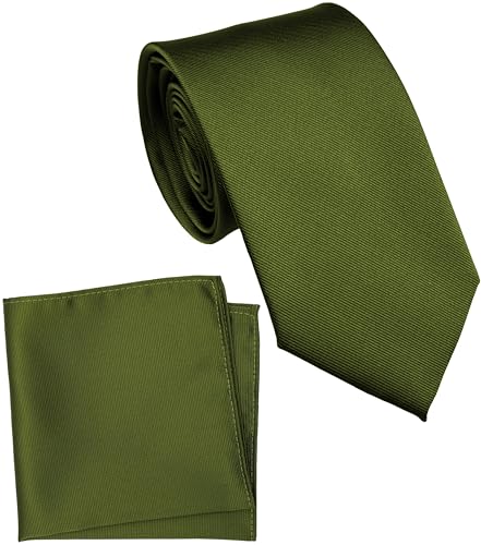 Image of Classic Tie and Pocket Square Set for Men, 3.2-Inch Standard Width