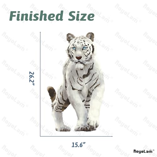 Vinilo decorativo tigre blanco para pared miniatura 5