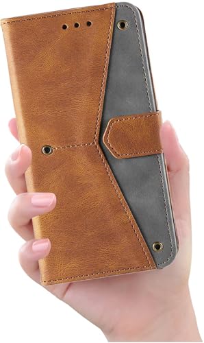 Image of Flip Cover Compatible for Vivo Y11 5G Flip & Wallet Card Slot Magnetic Artificial Leather Cases Cover Attractiv Brown