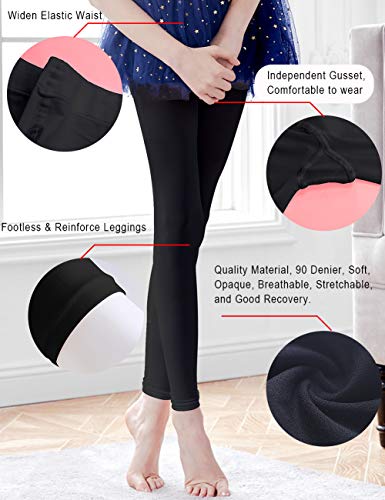 Image of Daydance Girl's Women's Footless Tights for Dance, Balle, Gymnasics