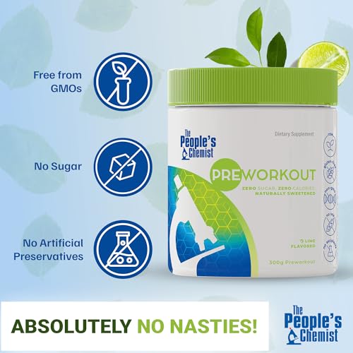 Image of People's Chemist The Pre-Workout (Lime) - Natural Caffeine for Energy, Focus & Endurance - No Sugar, No Artificial Ingredients - Lime Flavor