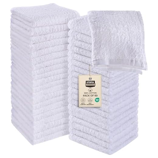 Utopia Cotton Washcloths Set - 60 Pack