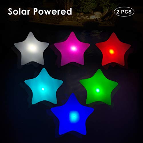 Lampe Flottante Piscine Gonflables, Lampe Solaire Extérieure Jardin Changeante Couleur Auto, Lumières Solairesen étoile Imperméable de IP68, Lampe à Humeur Suspendue pour Décoration Intérieure