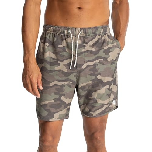 Free Fly Men's Reverb Short - Athletic Shorts for Men with UPF 40+ Sun Protection, Quick Dry DWR Finish Swim Trunks