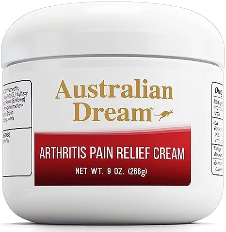 Australian Dream Arthritis Pain Relief Cream - Soothing & Non-Greasy - Powerful Topical Arthritis Pain Relief - Good for Muscle Aches or Joints - 9 oz Jar