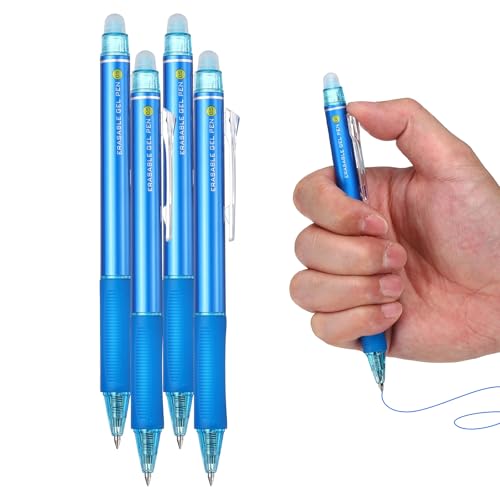 PATIKIL Bolígrafos Gel Borrables 0.5mm Pack 4 miniatura 1