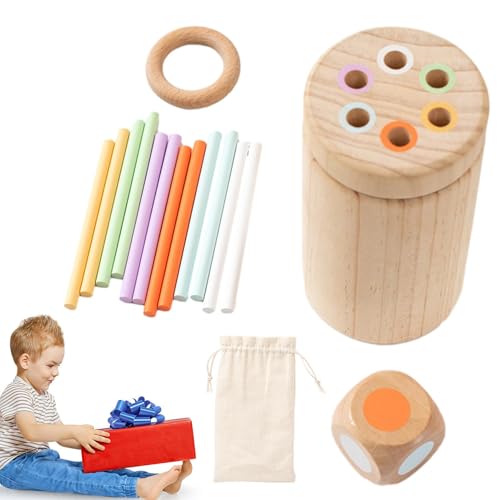 Jouet de comptage en bois et bâton d'équilibre pour l'éveil des tout-petits