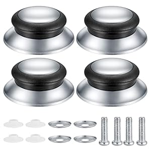 Ruglamzhip 183-MZX Topfdeckelknöpfe 4er Set Silber