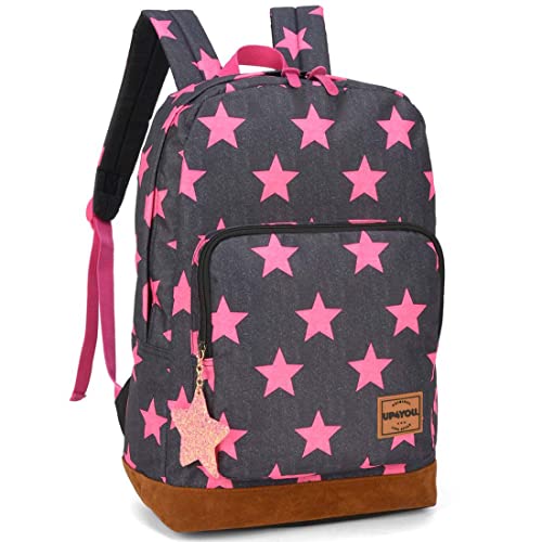 Mochila escolar feminina juvenil estrela up4you luxcel 45769 preta