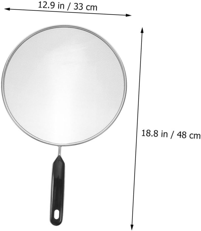 Cabilock Stainless Steel Mesh Pot Lid Anti-oil Splatter Guard for Frying Pans Cooking Cover Heat-resistant Grease Shield for Safe Cooking and Easy Cleaning