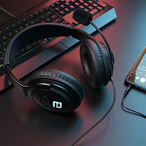 Ellogear Eg15 Stereo Gaming Headset For Ps4, Pc, Xbox One, Ps5 Controller - Gaming Headphones With Microphone, Noise Cancelling Mic, Volume Control, Wired Headset For Computer Office Pc - Black #TOP4