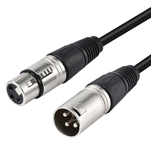 IBRA XLR Mic Cable Premium Quality Pro Microphone Lead | Balanced Male XLR to Female XLR | 4 Metre | Clearer Sound for PA Systems, Studio Recording, Mixers, Amplification & Speakers - BLACK IBRA XLR Mic Cable Premium Quality Pro Microphone Lead | Balanced Male XLR to Female XLR | 4 Metre | Clearer Sound for PA Systems, Studio Recording, Mixers, Amplification & Speakers - BLACK