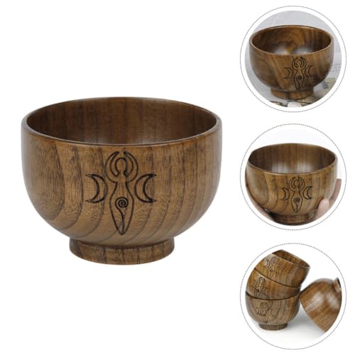 Cuenco de madera redondo STOBAZA decoracion natural para el hogar y ofrendas en templos zen 8