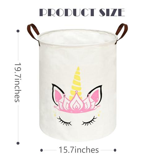 Image of MAIZMZ Baby Waterproof Storage Basket Kids Hamper Nursery Bins Organizer Gift Toy Box Laundry Basket for Women Large Canvas Collapsible Chest for Home /Dorm /Office /Room Decor