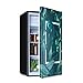 Klarstein CoolArt Fridge-Freezer Combination - Refrigerator with 2 Cooling Levels, Design Front, Thermostat with 5 Levels, 0 to 10 ° C, Compact Dimensions, Design, Forest, 79L