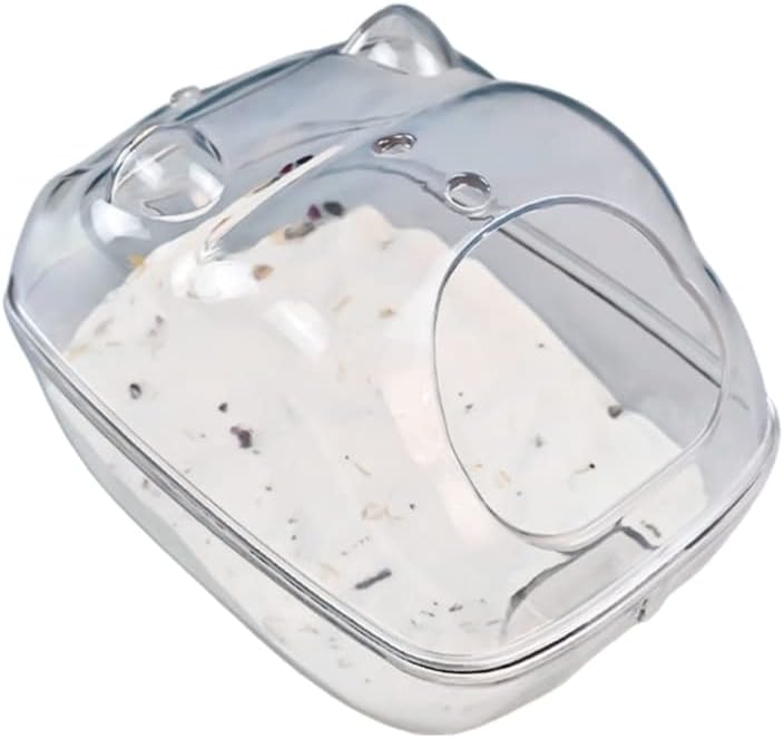 Pet Cages Hamster Bathroom Cage Toy Accessories Clear Bath Box Relax Habitat House for Small Animals Hamsters(S)