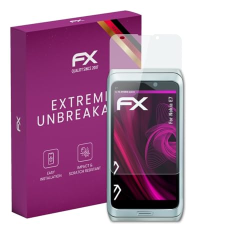 atFoliX Plastic Glass Protective Film compatible with Nokia E7 Glass Protector, 9H Hybrid-Glass FX Screen Protector