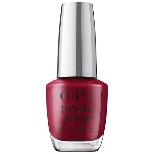 OPI Infinite Shine Malaga Wine – vorgehärtete Gel-Technologie ohne UV-Lampe – bis zu 11 Tage Halt – langanhaltender, veganer Nagellack – extra breiter ProWide Pinsel für makellosen Auftrag