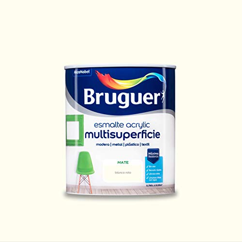 Bruguer Acrylic Multisuperficie Esmalte al agua Mate Blanco Roto 750 ml