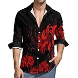 ハワイアンシャツ 彼岸花 花柄メンズ シャツ ワイシャツ 長袖 開襟シャツ カジュアル ビーチシャツ アロハシャツ 人気 ゆったり プリント 個性 プリント オープンカラー ファッション トップス ビジネス 立つ襟 ポロシャツ 海辺 清潔感 気品 色気 辛派 XS~6XL