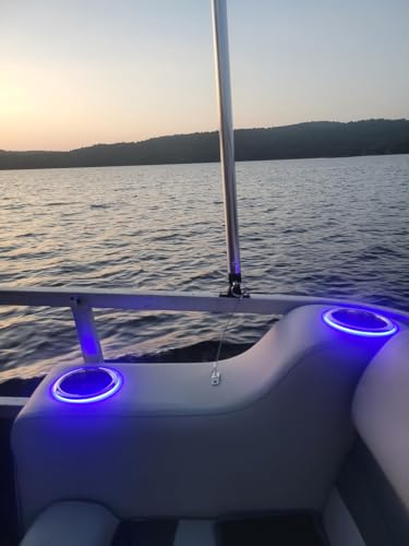 Young Marine Stainless Steel Cup Holder with Light and Drain for Boat, RV, Camper (Stainless Steel) - image 7