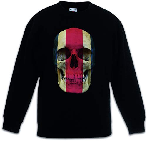 Sweat Costa Rica Skull Flag pour enfants et ados noir