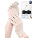 [LINOR]シルク手袋 手荒れ-手袋 寝る時 おやすみ手袋 ナイト手袋 ハンドクリーム 手袋 保湿 ハンドケア uvカット 日焼け防止 レディース シルク 100% うるおい手肌 (ベージュ)