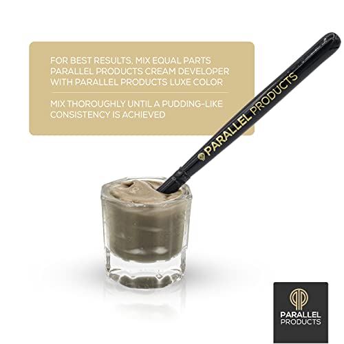 Parallel Products - Luxe Color (Medium Brown) - Cream Hair Dye - 25Ml - Tint For Professional Spot Coloring - With Cream Developer, Mixing Dish And Application Brush - Covers Grey Hair - Root Touch Up #TOP6