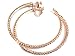 Clip-on Earrings Crystal 2 inch Hoop Rose Gold Plated Rhinestone Hoops